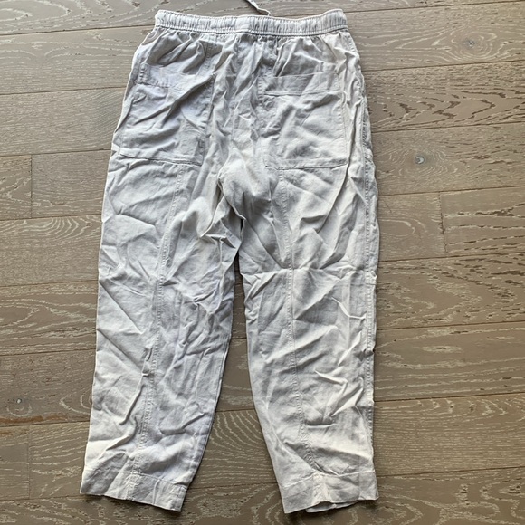 Zara linen blend ankle pants, beige, size M - Picture 3 of 4